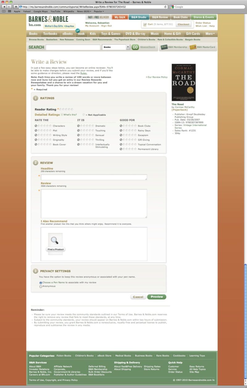 BN.COM original review page