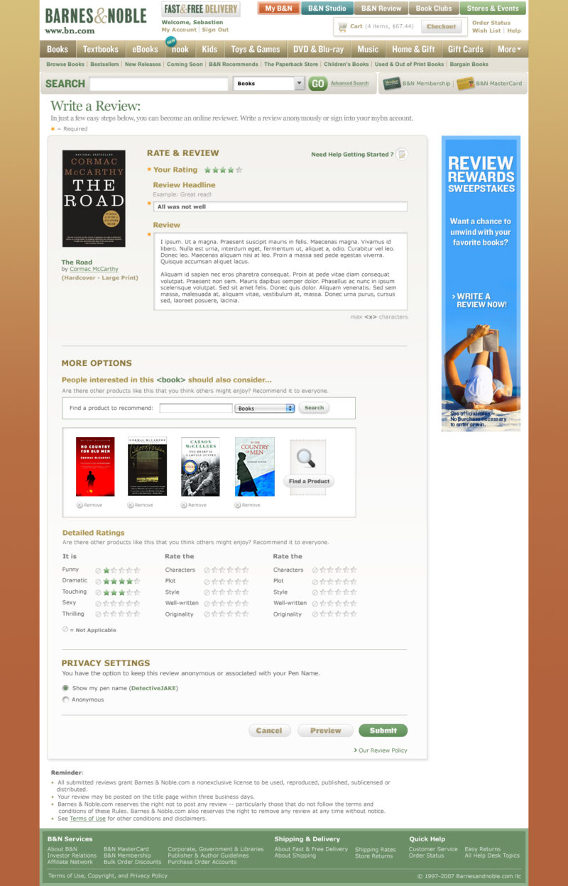 BN.COM review page home